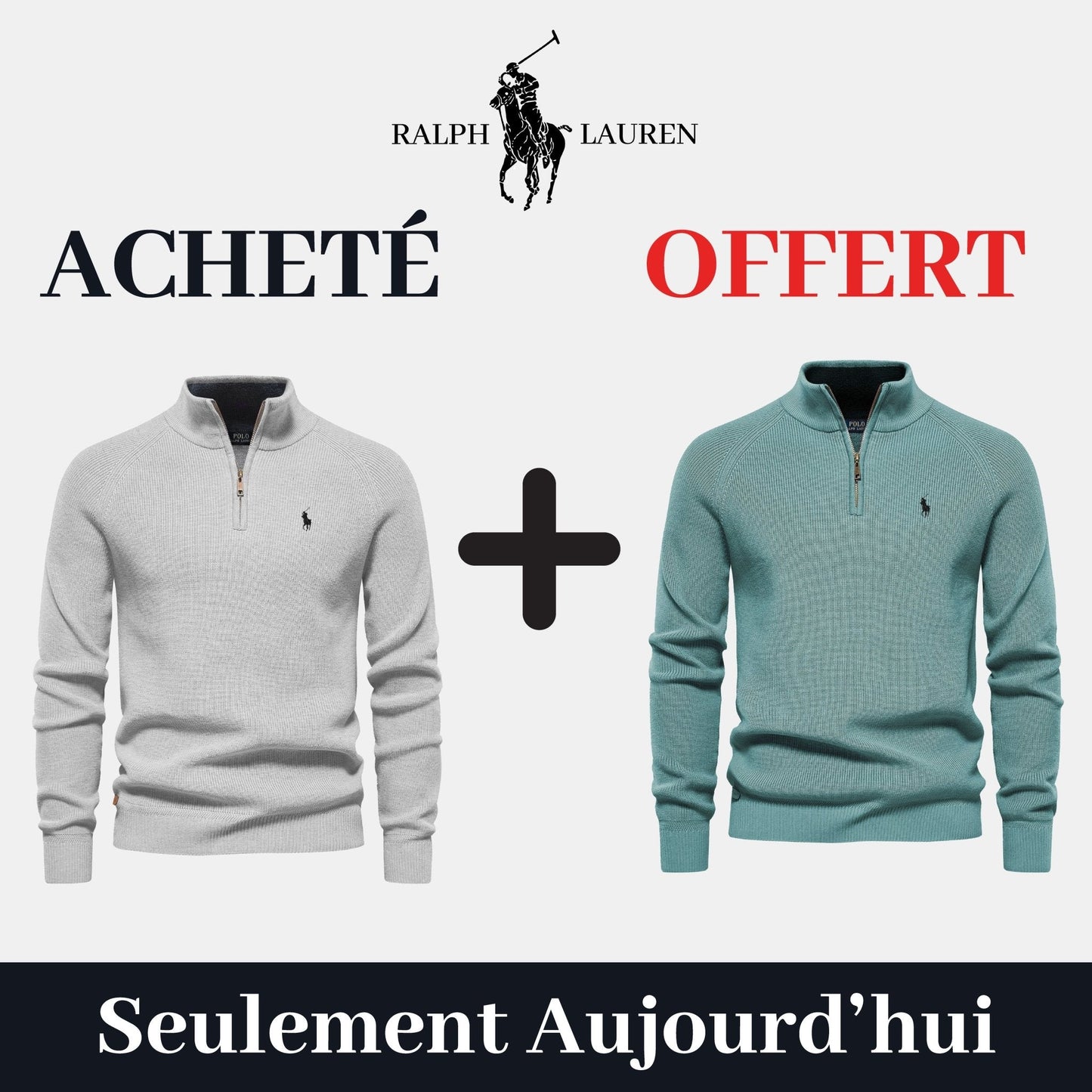 RL Pull Col Zippé 1+1 (DÉSTOCKAGE)