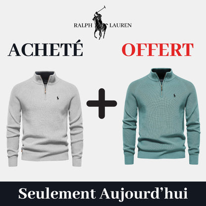 RL Pull Col Zippé  1+1 (DÉSTOCKAGE)