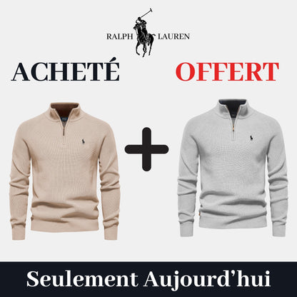 RL Pull Col Zippé  1+1 (DÉSTOCKAGE)