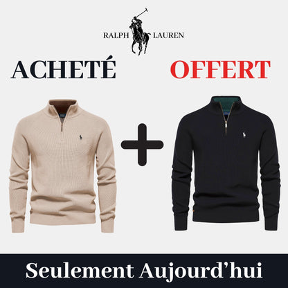 RL Pull Col Zippé  1+1 (DÉSTOCKAGE)